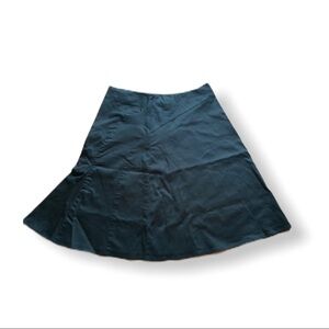 George Stretch Pleated Black Angled Zip Back Skirt